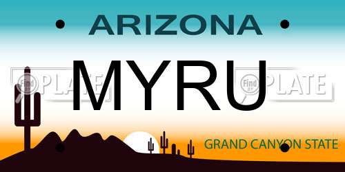 MYRU Arizona License Plate