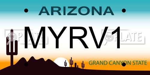 MYRV1 Arizona License Plate