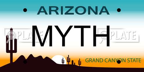 MYTH Arizona License Plate
