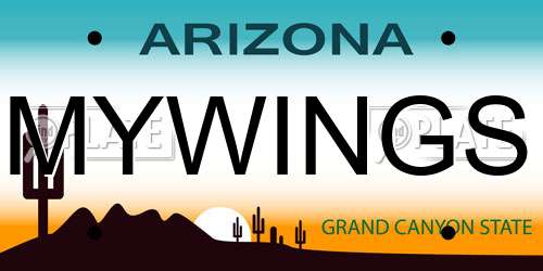MYWINGS Arizona License Plate