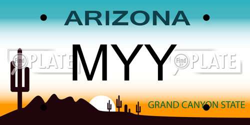 MYY Arizona License Plate