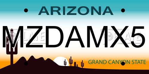 MZDAMX5 Arizona License Plate