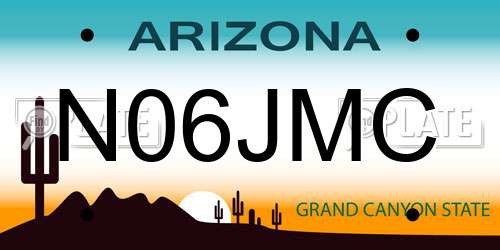 N06JMC Arizona License Plate