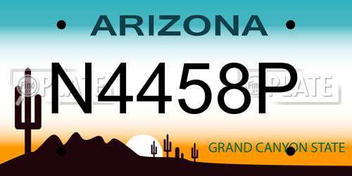 N4458P Arizona License Plate