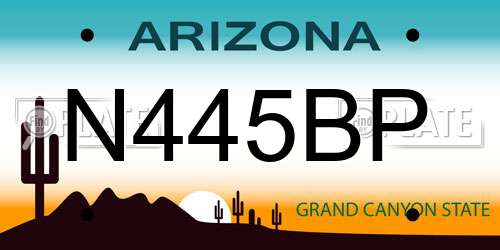 N445BP Arizona License Plate