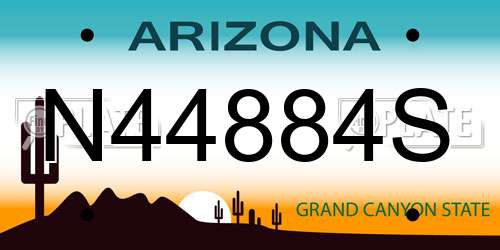 N44884S Arizona License Plate