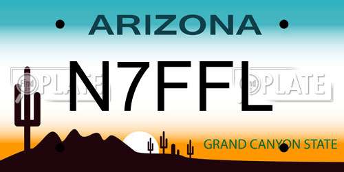N7FFL Arizona License Plate