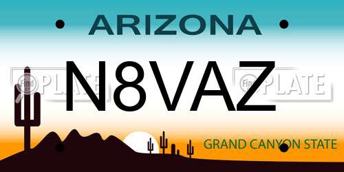 N8VAZ Arizona License Plate