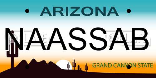 NAASSAB Arizona License Plate