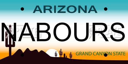 NABOURS Arizona License Plate