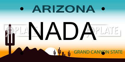 NADA Arizona License Plate