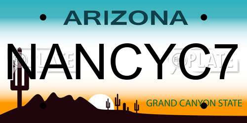 NANCYC7 Arizona License Plate