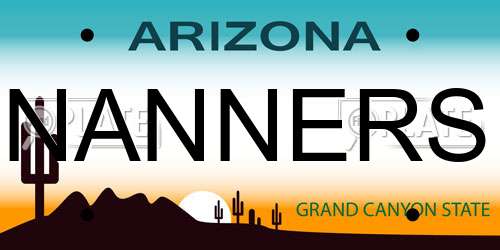 NANNERS Arizona License Plate