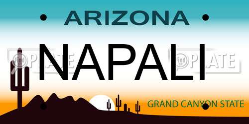 NAPALI Arizona License Plate