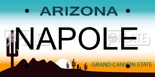 NAPOLE Arizona License Plate