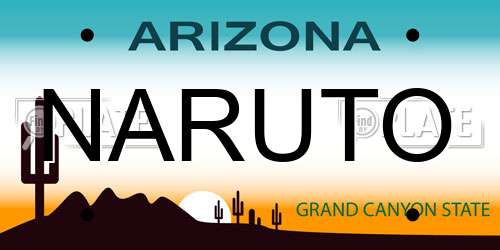 NARUTO Arizona License Plate
