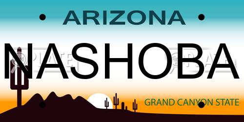 NASHOBA Arizona License Plate
