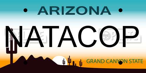 NATACOP Arizona License Plate
