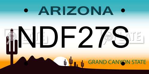 NDF27S Arizona License Plate