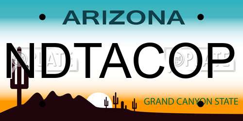 NDTACOP Arizona License Plate