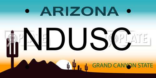 NDUSC Arizona License Plate