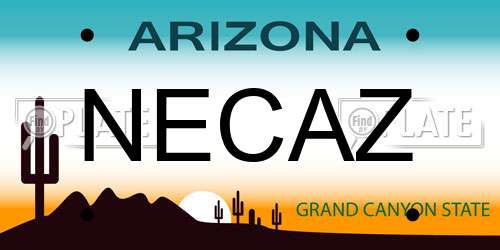 NECAZ Arizona License Plate