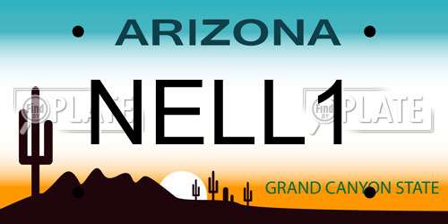 NELL1 Arizona License Plate