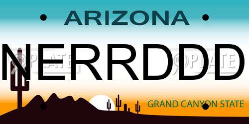 NERRDDD Arizona License Plate