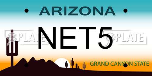 NET5 Arizona License Plate