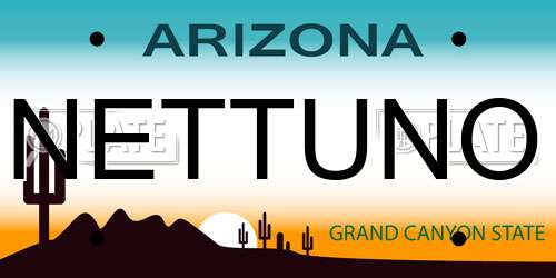 NETTUNO Arizona License Plate