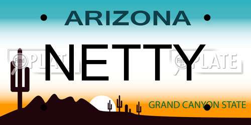 NETTY Arizona License Plate