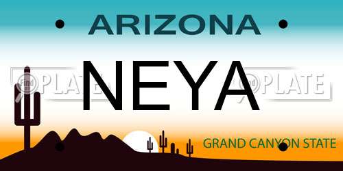NEYA Arizona License Plate