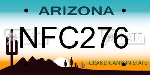 NFC276 Arizona License Plate