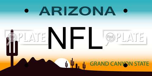 NFL Arizona License Plate
