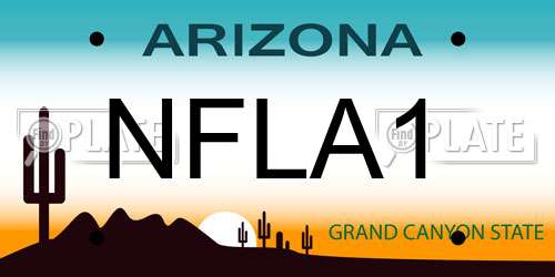 NFLA1 Arizona License Plate