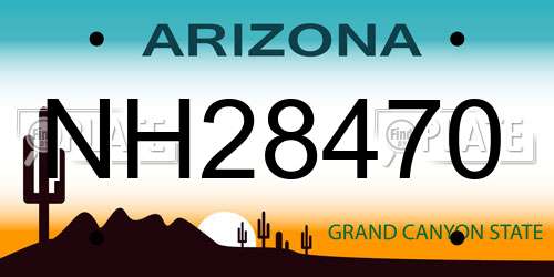 NH28470 Arizona License Plate