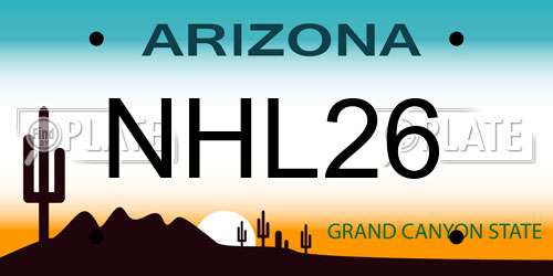 NHL26 Arizona License Plate