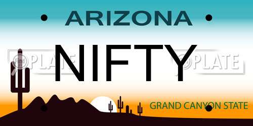 NIFTY Arizona License Plate