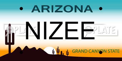 NIZEE Arizona License Plate