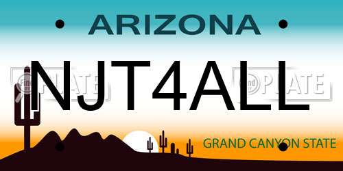 NJT4ALL Arizona License Plate