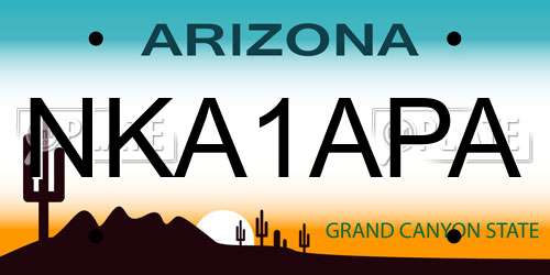 NKA1APA Arizona License Plate