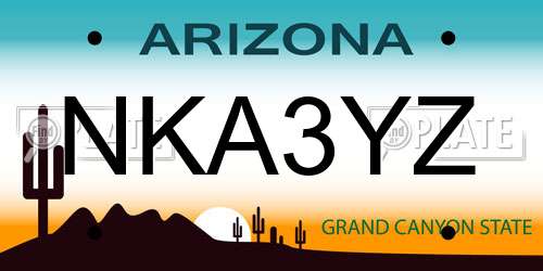 NKA3YZ Arizona License Plate