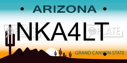 NKA4LT Arizona License Plate