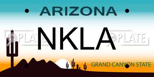 NKLA Arizona License Plate