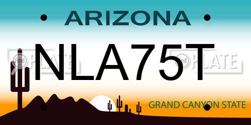 NLA75T Arizona License Plate
