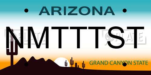 NMTTTST Arizona License Plate