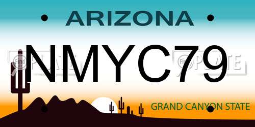 NMYC79 Arizona License Plate