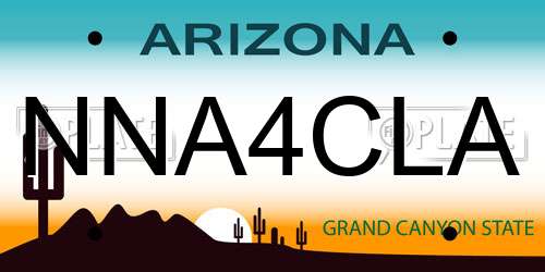 NNA4CLA Arizona License Plate