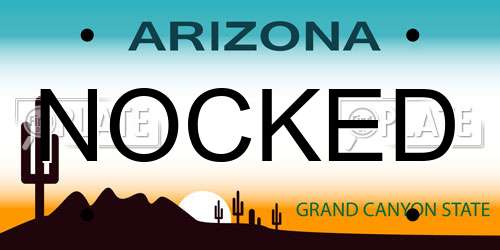 NOCKED Arizona License Plate