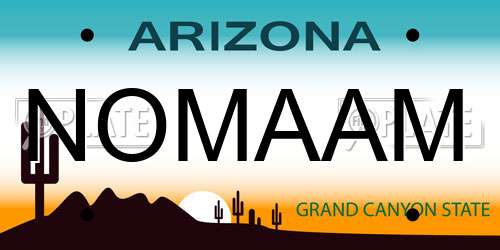 NOMAAM Arizona License Plate